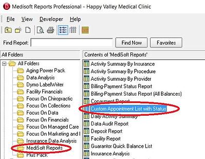 Medisoft Custom Reports